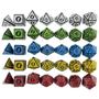 Imagem de Conjunto de Dados Poliedricos 7 Peças (D4, D6, D8, D10, D12, D20) para RPG