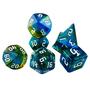 Imagem de Conjunto De Dados Starlight Effect DND RPG 7 Multicolorido Acrílico Fonte Retrô Acessórios Para