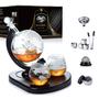 Imagem de Conjunto de Decanter de Uísque SHIGOO Globe com 2 Copos e Acessórios