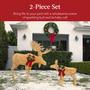 Imagem de Conjunto de decoração de jardim de Natal Best Choice Moose Family