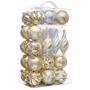 Imagem de Conjunto de decorações de árvore de Natal Valery Madelyn 40 quilates branco/dourado