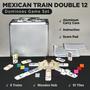 Imagem de Conjunto de dominós Mexican Train Queensell Double 12 com cubo de madeira