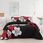 Imagem de Conjunto de edredões DJY King Red Floral Pattern com 2 fronhas