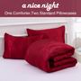 Imagem de Conjunto de edredom A Nice Night Satin Silky Soft Quilt Red King