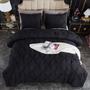 Imagem de Conjunto de Edredom Andency Black Pinch Pleat Twin com 1 Fronha