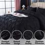 Imagem de Conjunto de Edredom Andency Black Pinch Pleat Twin com 1 Fronha