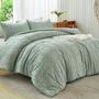 Imagem de Conjunto de edredom Andency Green Tufted Queen com 2 fronhas