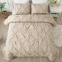 Imagem de Conjunto de Edredom Andency Khaki Twin com Fronha - Design Pinch Pleat