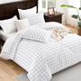 Imagem de Conjunto de Edredom Andency White Grid Queen - 1 Edredom e 2 Fronhas