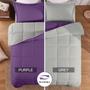 Imagem de Conjunto de edredom Basic Beyond King Size reversível roxo