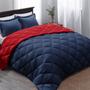 Imagem de Conjunto de Edredom Basic Beyond Queen Navy/Red - 1 Edredom e 2 Capas