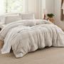 Imagem de Conjunto de Edredom Bedsure Bege - Tamanho Queen com Prega Fina