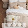 Imagem de Conjunto de edredom Bedsure Boho Queen Warm Tan Tufted Shabby Ch