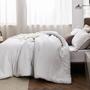 Imagem de Conjunto de edredom Bedsure California King Greyish White 3 peças