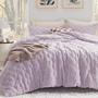 Imagem de Conjunto de edredom Bedsure Fluffy Queen Light Purple 3 peças