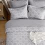 Imagem de Conjunto de edredom Bedsure King Grey Quatrefoil 7 peças