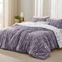 Imagem de Conjunto de edredom Bedsure King Greyish Purple com 3 peças