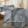 Imagem de Conjunto de Edredom Bedsure King Size - Estilo Boho Tufted Cinza - 3 Peças