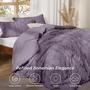 Imagem de Conjunto de Edredom Bedsure Queen Size - Estilo Boho Tufted Roxo Cinza