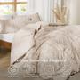 Imagem de Conjunto de edredom Bedsure Tufted Boho Twin Size Khaki, 2 peças