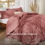 Imagem de Conjunto de edredom Bedsure Tufted Boho Twin Size, rosa acinzentado