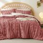 Imagem de Conjunto de edredom Bedsure Tufted Boho Twin Size, rosa acinzentado