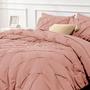 Imagem de Conjunto de edredom Bedsure Twin Dusty Pink com lençóis de 5 peças