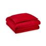 Imagem de Conjunto de edredom e travesseiro Amazon Basics Twin Red