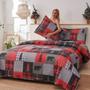 Imagem de Conjunto de Edredom Jessy Home Rustic Lodge Bear - Tamanho Twin com 2 Capas