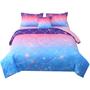 Imagem de Conjunto de Edredom JqinHome Queen Size Sereia - 6 Peças para Meninas