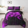 Imagem de Conjunto de Edredom King Manfei Teens Gaming - Roxo