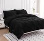 Imagem de Conjunto de Edredom LANE LINEN Twin Preto - com Lençóis e Fronha