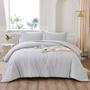Imagem de Conjunto de edredom Litanika Light Grey em tamanho real com 2 fronhas