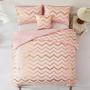 Imagem de Conjunto de edredom Menghomeus Pink Metallic Blush King Size