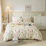Imagem de Conjunto de edredom mixinni Boho Red Floral em tamanho real com 2 fronhas