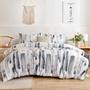 Imagem de Conjunto de Edredom Nanko Art Grey White Queen - com 2 Fronhas
