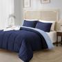 Imagem de Conjunto de edredom Satisomnia Navy Blue Twin XL com fronha