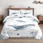 Imagem de Conjunto de edredom WeCozy Queen Size com 2 fronhas Ocean Animal