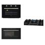 Imagem de Conjunto de Embutir Fischer com Forno Elétrico 50l com Air Fryer + Micro-ondas 25l com Dourador + Cooktop 5 Bocas Tripla Chama Linha Infinity 220v