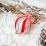 Imagem de Conjunto de Enfeites de Natal Ornatividade Peppermint Candy - 1 Dúzia - Pacotinho de Doces em Formato de Bastão de Cana e Bolas Inquebráveis