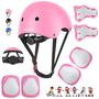 Imagem de Conjunto de equipamentos de proteção DaCool Kids Bike Helmet Skateboard Pink