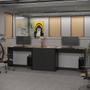 Imagem de Conjunto de Escritório 3 Peças Smart Office 2 Mesas e 1 Aparador Buffet