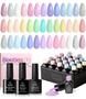 Imagem de Conjunto de Esmaltes Besouros Pastel - 23 Unidades com Base e Top Coat