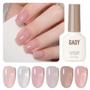 Imagem de Conjunto de esmaltes de gel GAOY Jelly Nude Milky White 6 cores