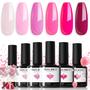 Imagem de Conjunto de esmaltes de gel modelones rosa 6 cores para mulheres