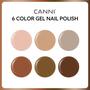 Imagem de Conjunto de esmaltes em gel CANNI Nude Brown Fall 9 mL x 6 sem hema