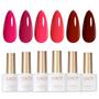 Imagem de Conjunto de Esmaltes em Gel GAOY - 6 Cores Neon (7,3ml cada) - Secagem UV/LED