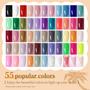 Imagem de Conjunto de Esmaltes em Gel JODSONE - 60 Unidades com Base e Top Coat 5ml