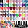 Imagem de Conjunto de Esmaltes em Gel JODSONE - 60 Unidades com Base e Top Coat 5ml