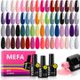Imagem de Conjunto de Esmaltes em Gel MEFA - 32 Cores + Base e Top Coat (35 Unidades)